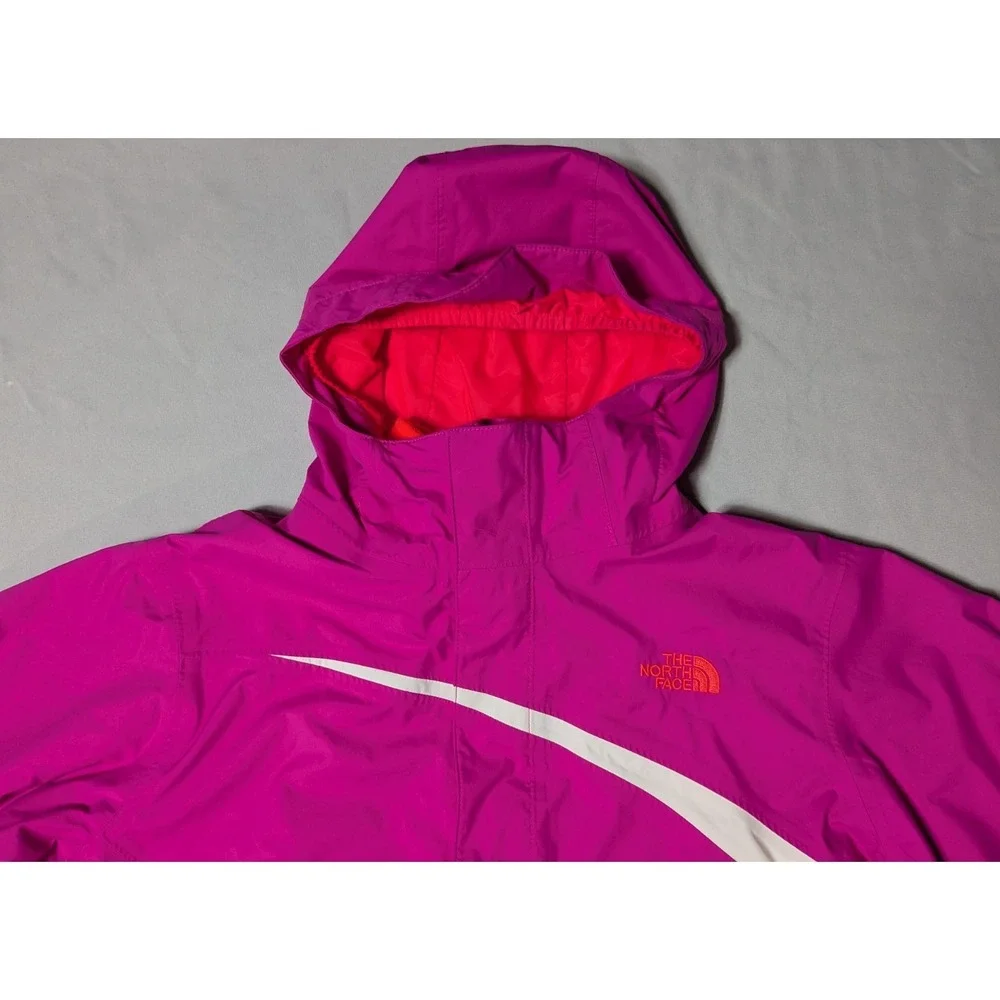 THE NORTH FACE HYVENT 3-in-1 Girls XL (18) Purple Orange‎ Full Zip Hooded Jacket